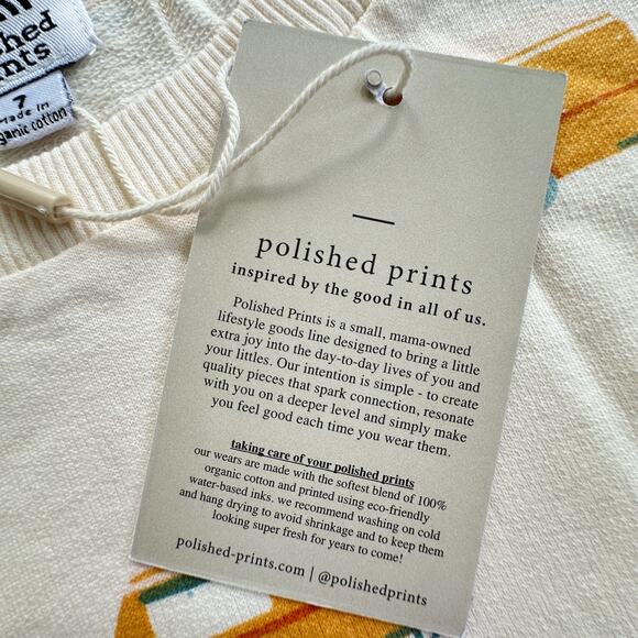 NWT Polished Prints Organic French Terry Camper Tunic Sweatshirt 7 - Picture 5 of 5